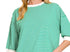 Green Striped 3/4 sleeve top