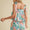 Blue abstract short set