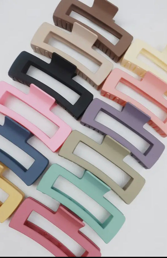 Matte rectangular hair clip