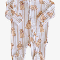 Ruff life zipper footie - NB
