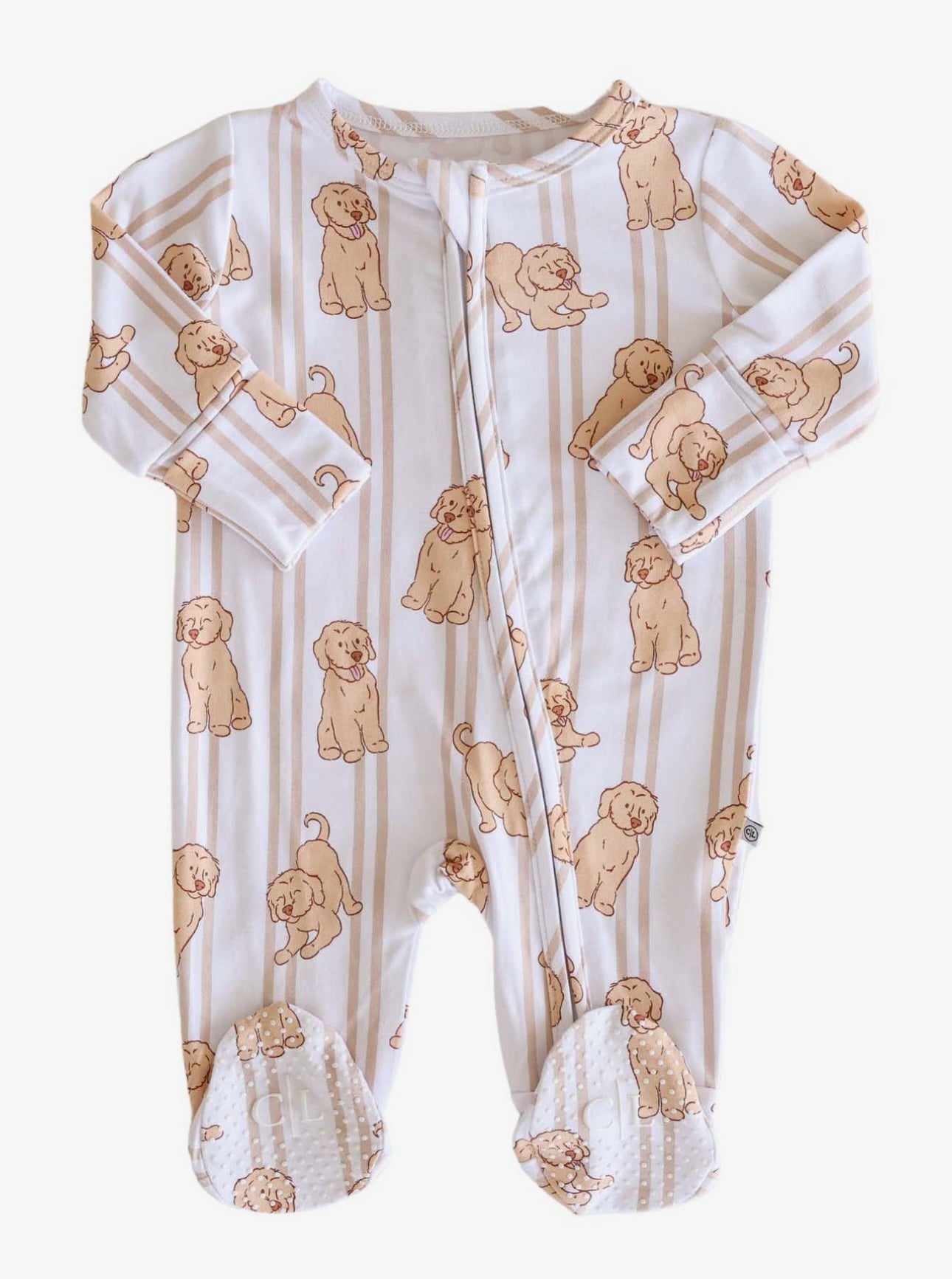 Ruff life zipper footie - NB