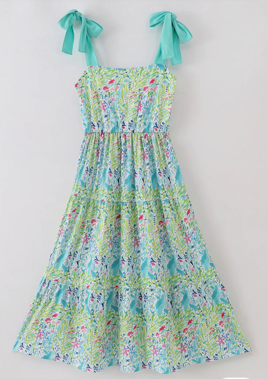 Ocean print mom dress