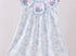Blue whale embroidered dress