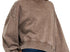 Acid wash oversized pullover - mocha