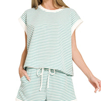 Striped sea angel short set