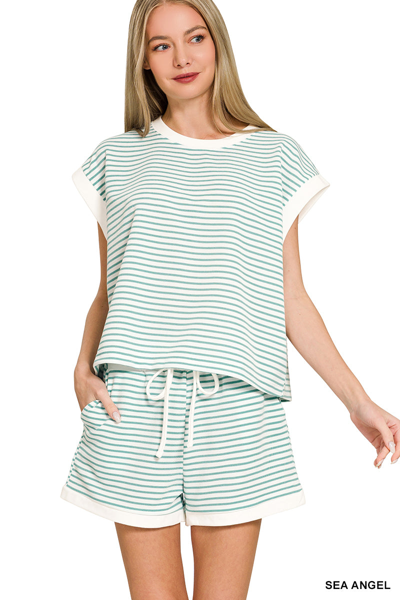 Striped sea angel short set