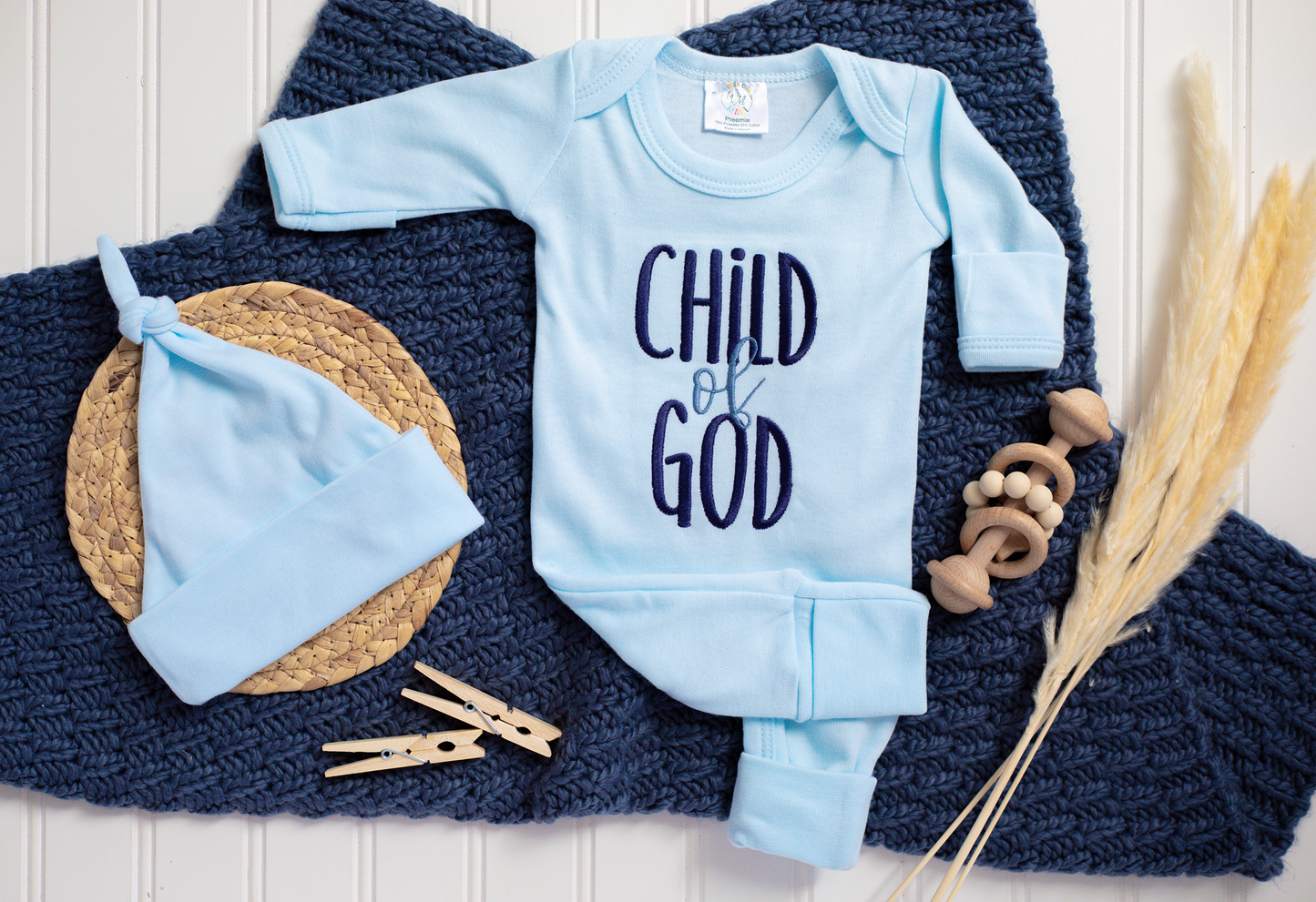 Baby Romper | Child Of God Blue