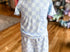 Green blue checkered short set