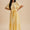 Swiss dot yellow maxi dress