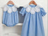 Blue petal collar dress