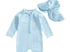 Blue stripe Rashguard swim with hat