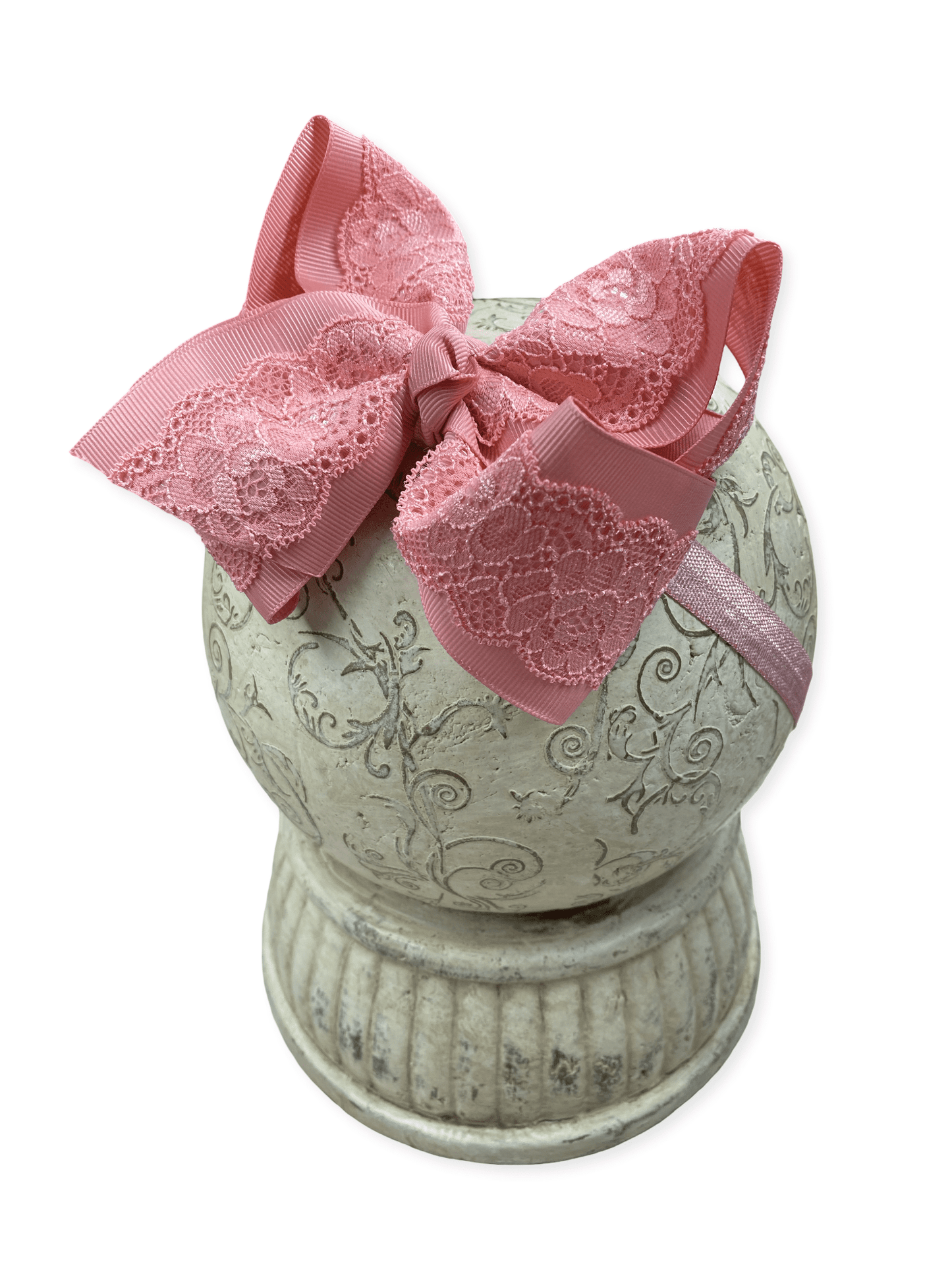 4.5" Chantilly Lace Classic Hair Bow | Clip or Headband