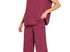 Burgundy ribbed pant set