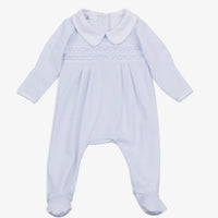 Blue mini striped footie
