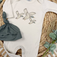 Mallard duck baby footie | Baby Boy Outfit