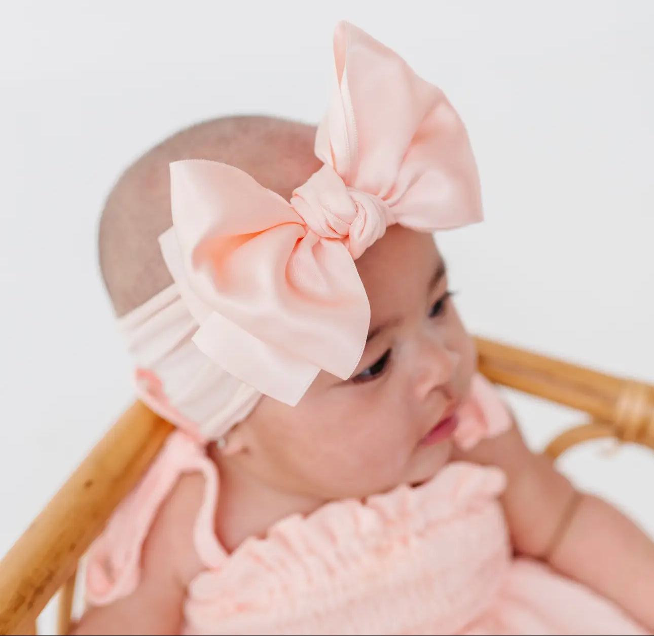 Satin fab soft headband bow