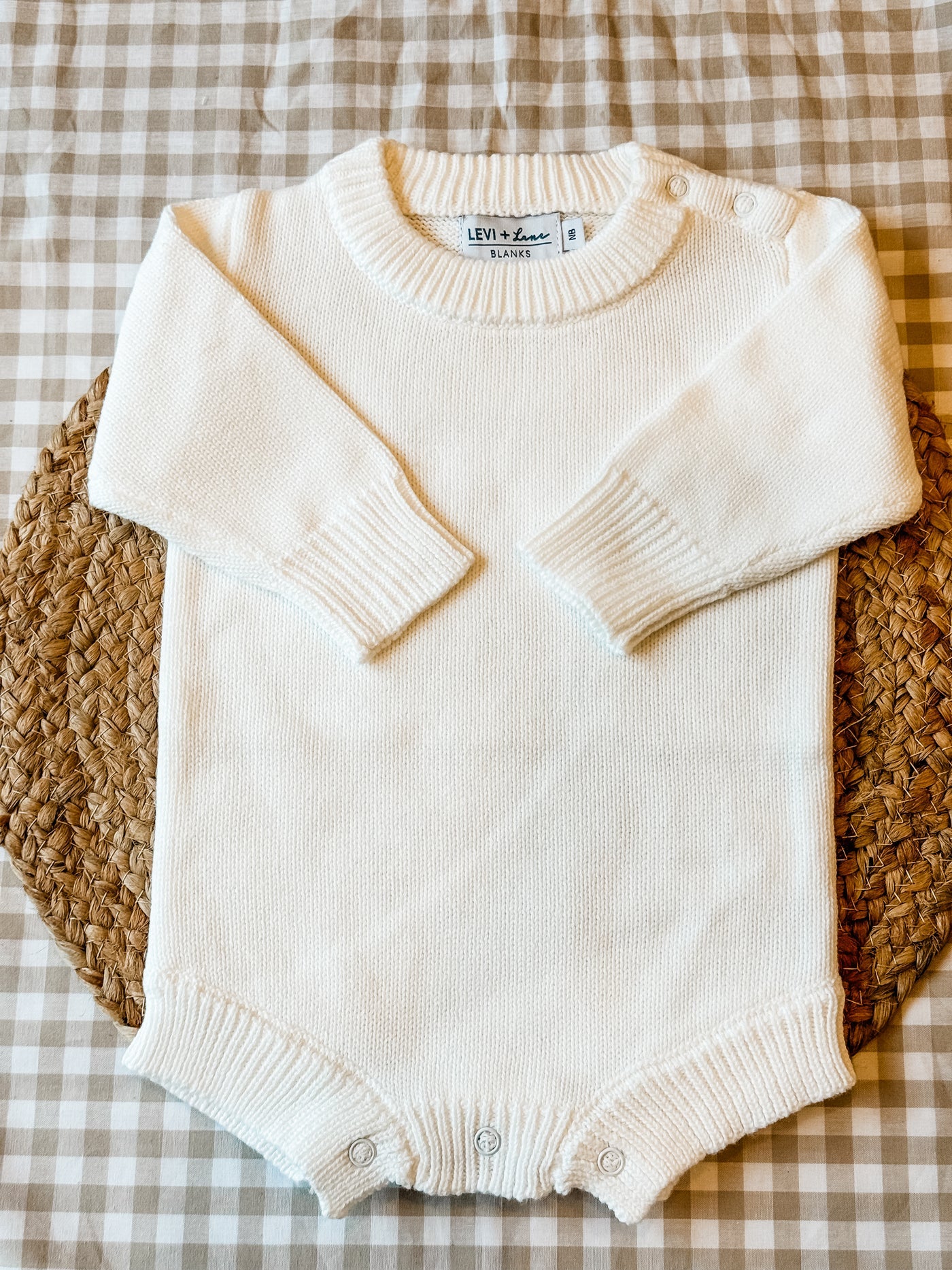 White knit bubble- NB