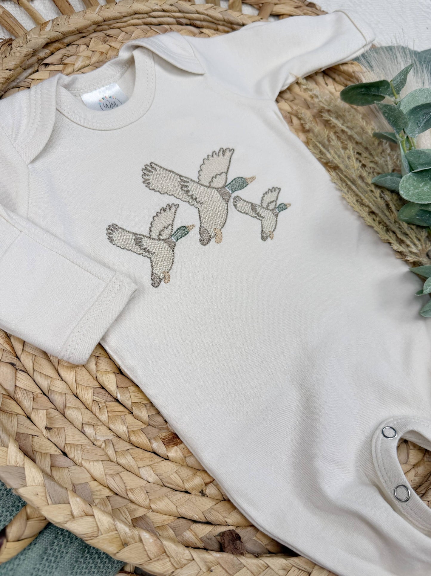Mallard duck baby footie | Baby Boy Outfit