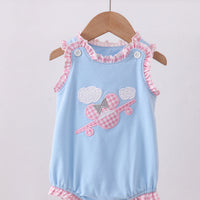 Blue ruffle plane bubble