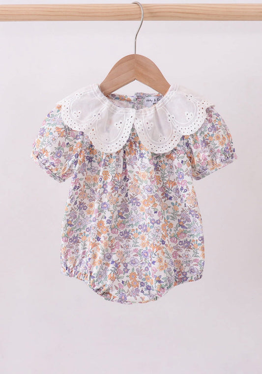 Purple floral lace bubble