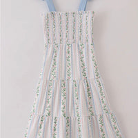 Blue floral maxi dress