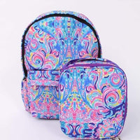 Blue Lilly backpack + lunch box