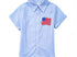 Boys button down flag top