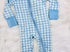 Blue gingham bamboo zippy