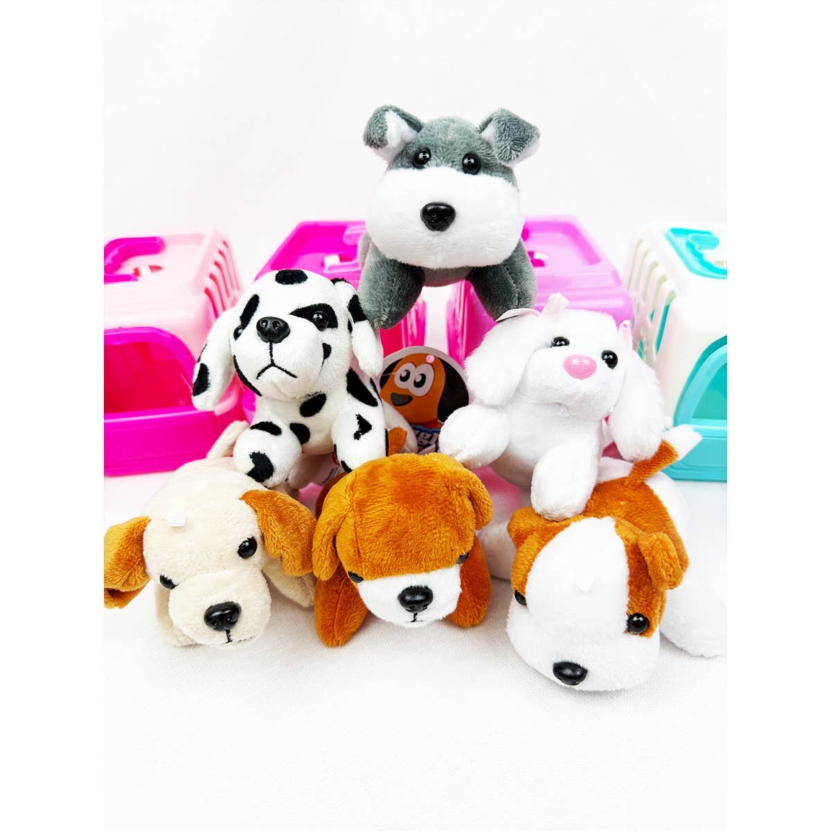 Adorable Plush Puppy Toy with Carrier