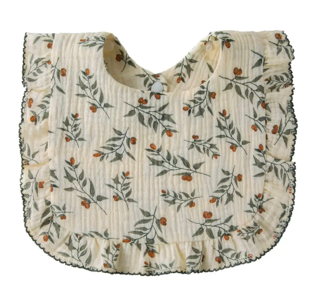 Ruffle edge pattern bib
