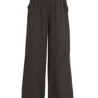 Gauze Wide-Leg Pants black