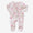 Bows in bloom Ruffle bamboo footie