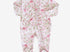 Bows in bloom Ruffle bamboo footie