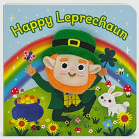 Happy leprechaun puppet book