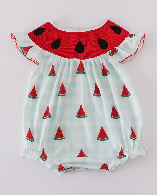Smocked watermelon bubble