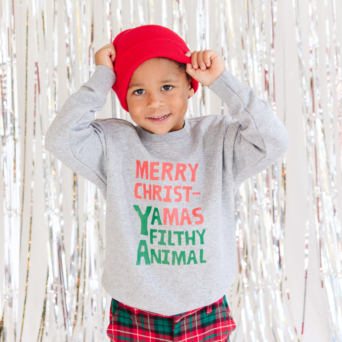 Merry Christmas Ya Filthy Animal  Kids Pullover Sweatshirt