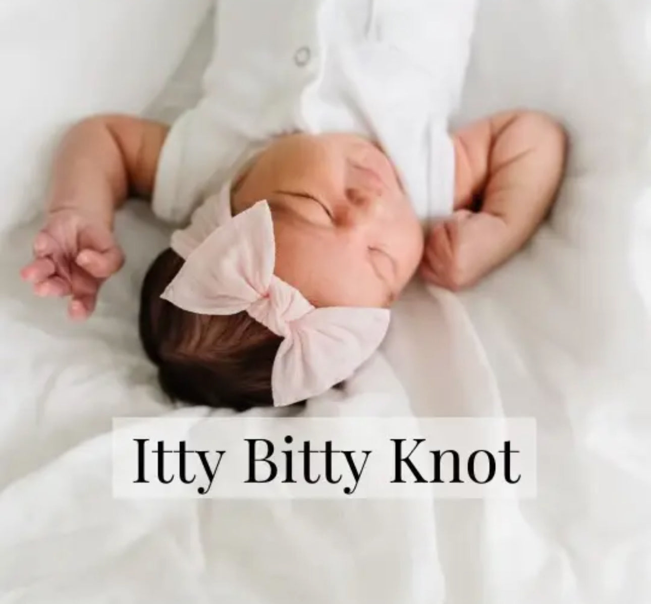Itty bitty knot small soft nylon bow headband