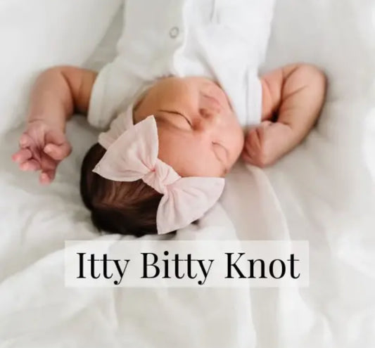 Itty bitty knot small soft nylon bow headband