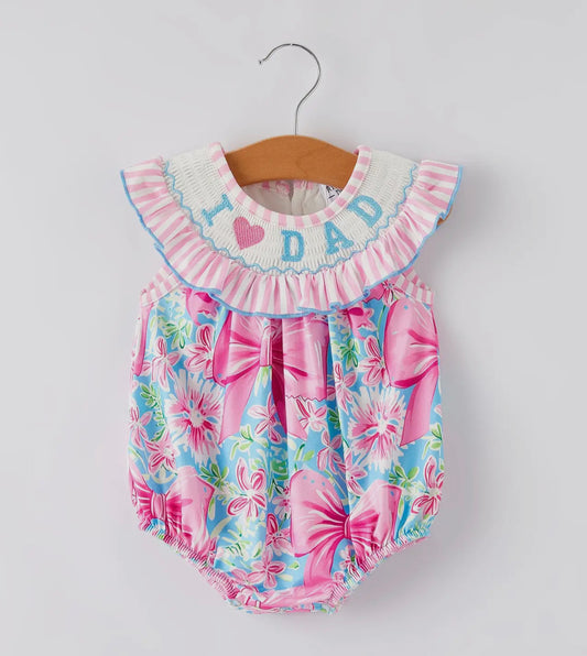 I heart dad bow bubble