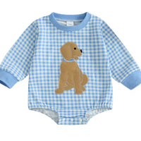Blue gingham dog