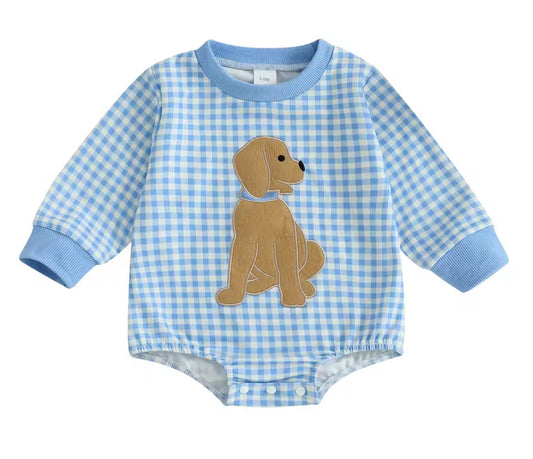 Blue gingham dog