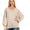 Acid wash exposed seam pullover- sleet