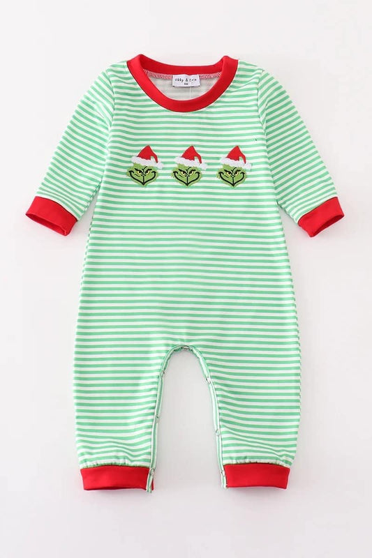 Green guy trio boys romper