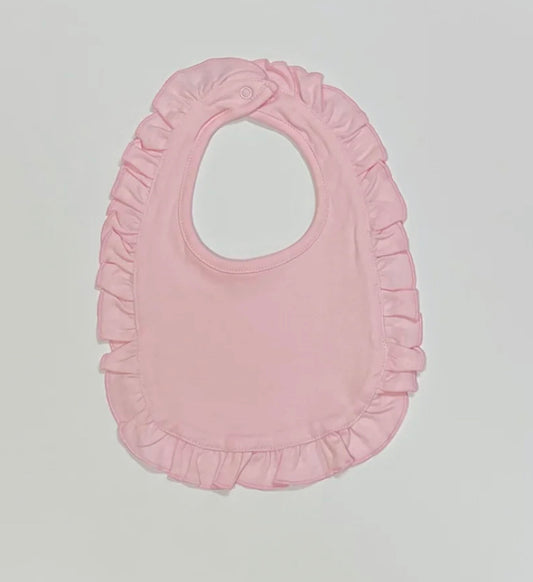 Pink ruffle bib