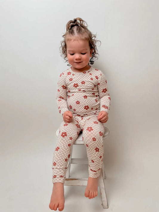 Wavy Floral Bamboo Set