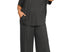 Curvy sized ribbed pant set- black