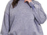 Acid wash plus size pullover -purple