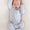 Blue peterpan collar zipper footie