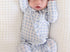 Blue peterpan collar zipper footie