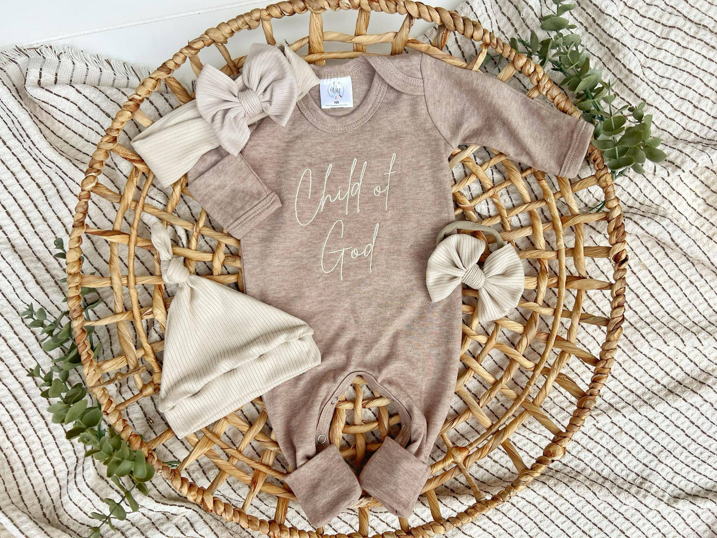 Baby Romper | Child of God Mocha Brown Outfit